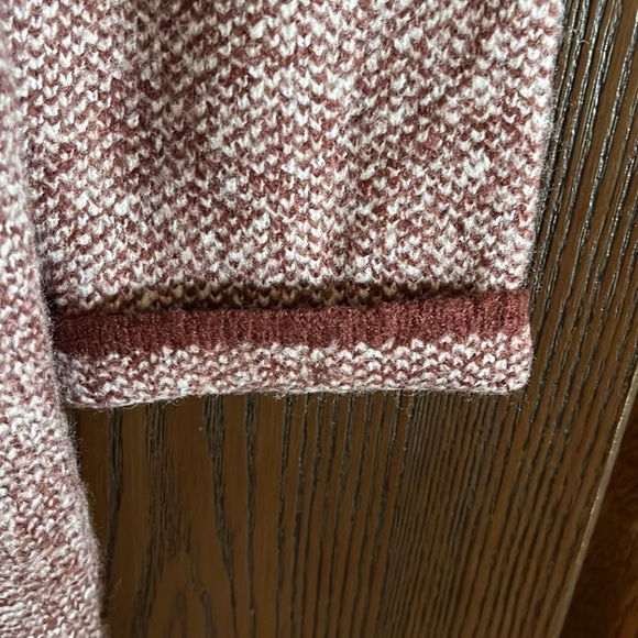 Staccato cranberry/ white long sweater. Size Medium - Picture 3 of 10